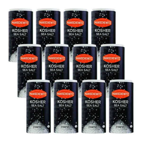 12-PACK OF Salt Kosher Manischewitz 16 oz
