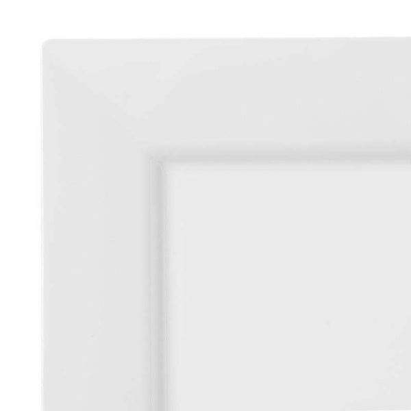 12-PACK OF Plate Cake 6.5" White Square Plastic