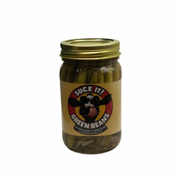12-PACK OF Pickled Green Beans, Suck it! Jerky and Pickles