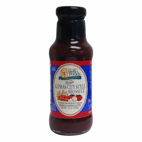 12-PACK OF Sauce BBQ Kansas City Style Rosie's, Stello Foods