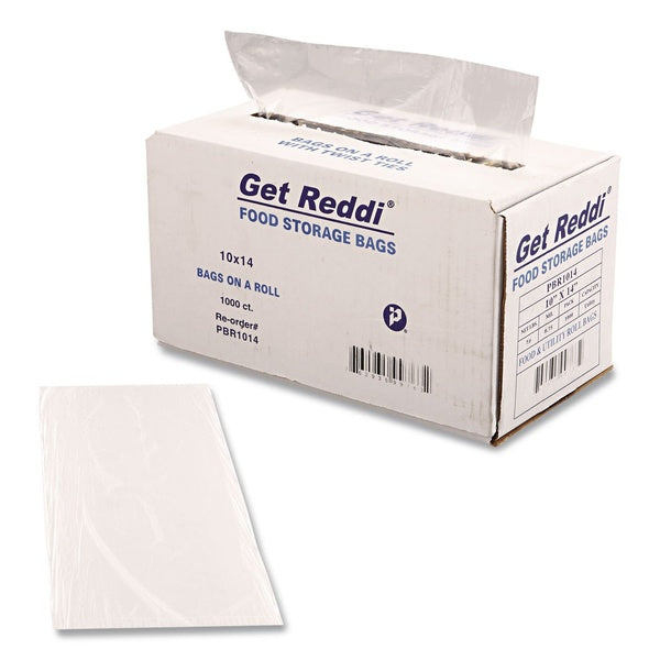 1000-PACK OF Inteplast Group PBR1014 0.75 mil. 10 in. x 14 in. Food Bags - Clear (1000/Carton)