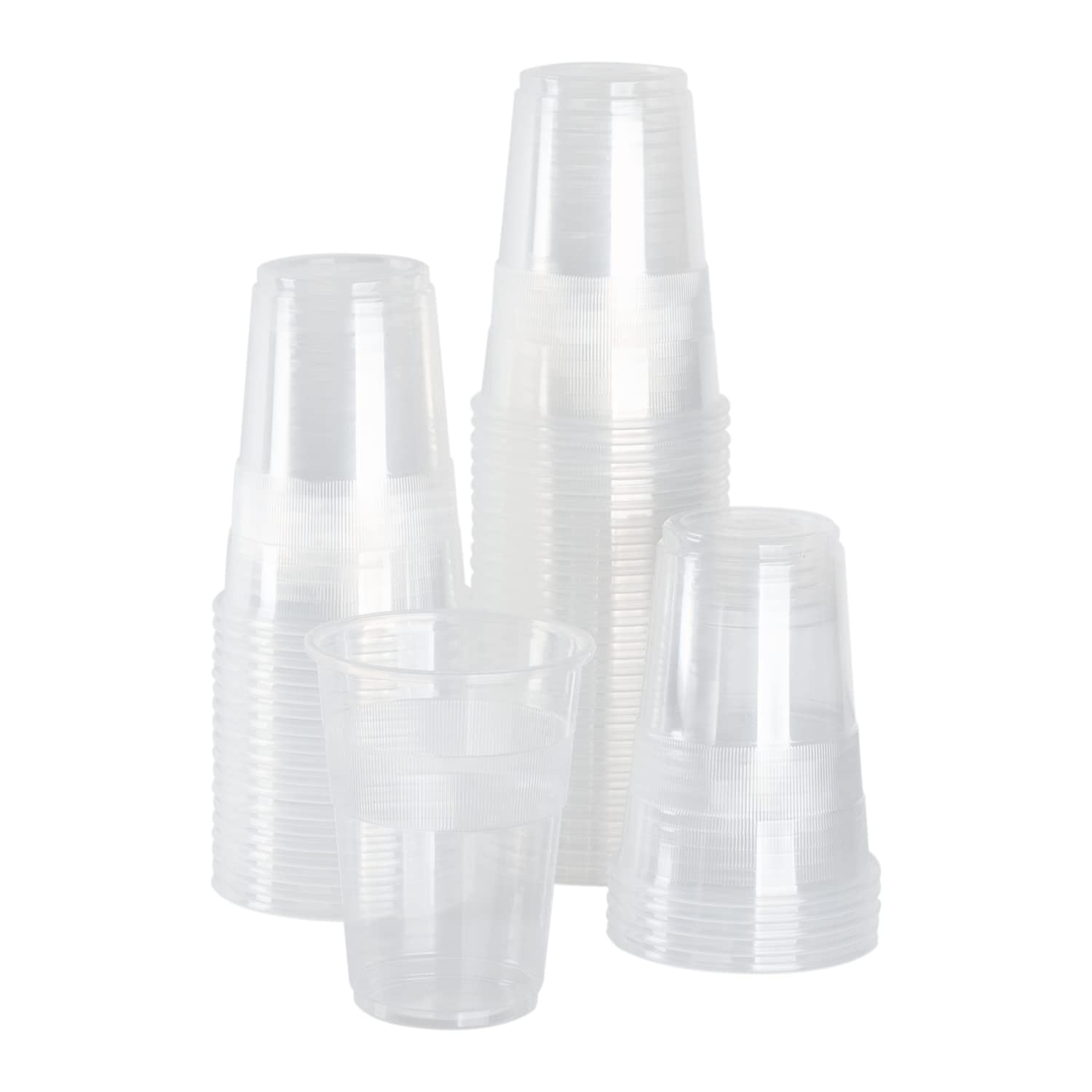 2500-PACK OF Cup Plastic Karat [2500 Pack - 9oz] Clear Plastic Cups - Sturdy PP Plastic Cups for Cold Beverages, Ideal for Parties and Events, BPA-Free (75 mm)