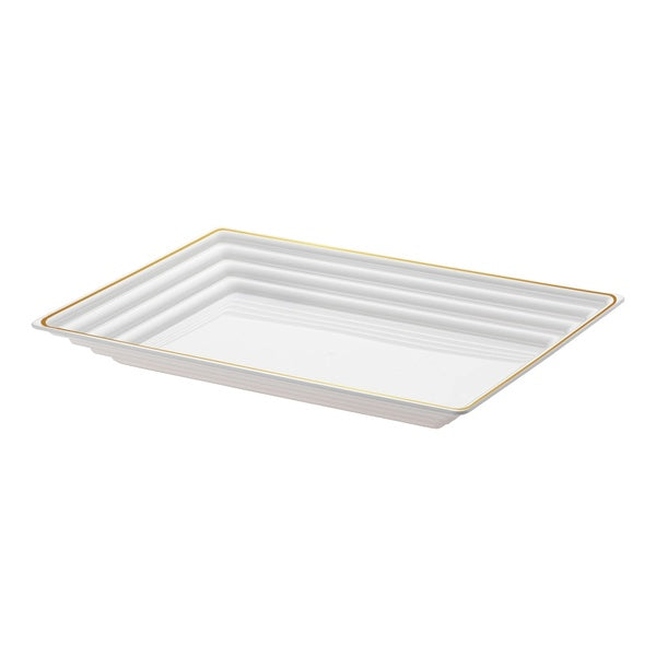 6-PACK OF Tray Plastic 9" x 13" Rect. Serving