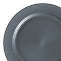 24-PACK OF Plate Appetizer 7.5" Charcoal Plastic