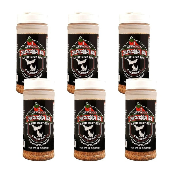 6-PACK OF Seasoning Rub Original 2 Gringos Chupa 7 oz