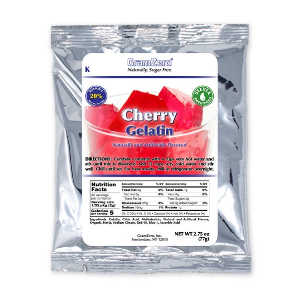 12-PACK OF GELATIN CHERRY PWDR SUG FR