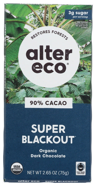 12-PACK OF Chocolate Bar Alter Eco 2.65 oz