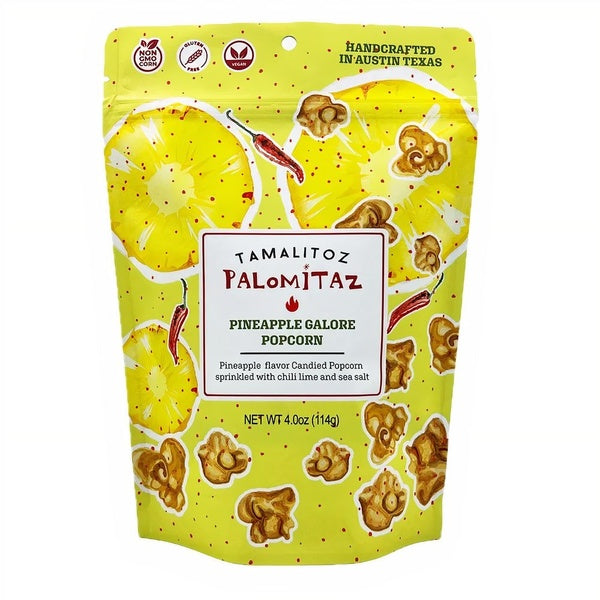 12-PACK OF Popcorn Tamalitoz Palomitaz Pineapple, Sugarox Candy Studio