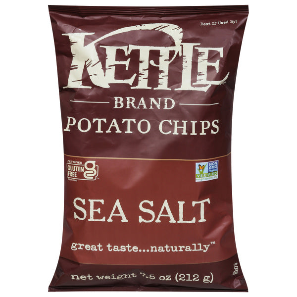 12-PACK OF Potato Chip Sea Salt Kettle Foods 7.5 oz