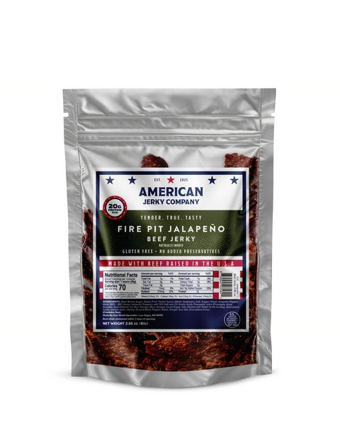 25-PACK OF Beef Jerky Fire Pit Jalapeño American Jerky Company, One World CPG
