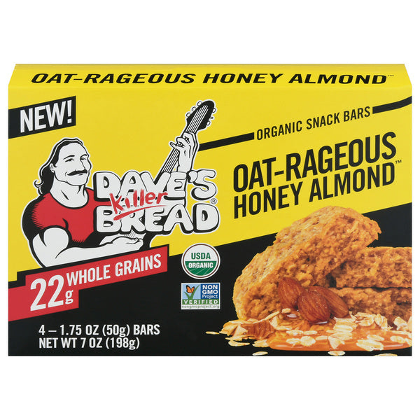 6-PACK OF SNACK BAR OAT-RAGEOUS HONEY ALMOND