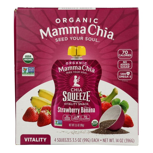 24-PACK OF PUREE FRUIT SQUEEZE STRAWBERRY BANANA