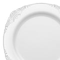 12-PACK OF Plate Plastic 10.25" White Silver