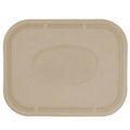400-PACK OF CONTAINER TAKEOUT World Centric Compostable Fiber Lids for 10 x 7.5" Fiber Trays | 400 count