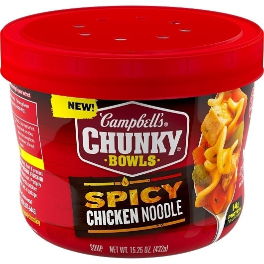8-PACK OF Chunky Spicy Chicken Noodle Soup Campbell'S Soup, 8 - 15.25 Oz