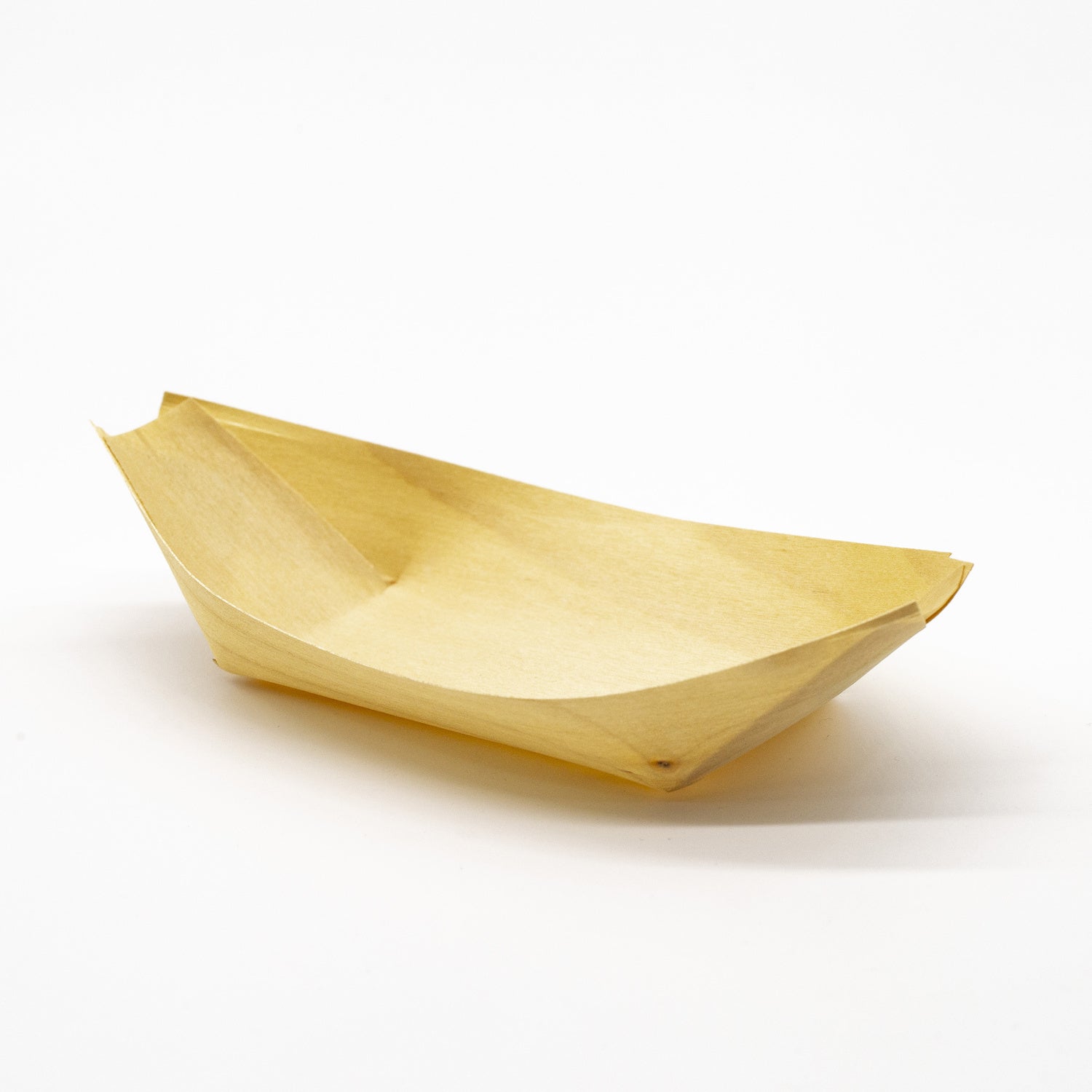 100-PACK OF Boat Serving 6" Natural Wooden Boat