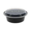 150-PACK OF Container Food Pactiv Corp. NC729B 32 oz Newspring VERSAtainer Microwavable Containers - Black/Clear (150 Pack) - Ideal for Hot and Cold Foods