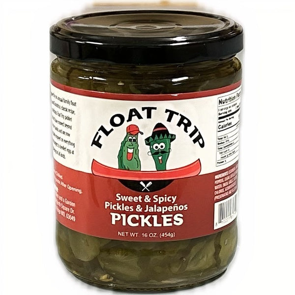 6-PACK OF Pickle Spicy, Float Trip Pickles and Jalapenos, Two Men and a Garden