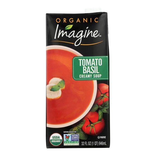 6-PACK OF Soup Creamy Tomato Basil Organic Imagine 32 fz