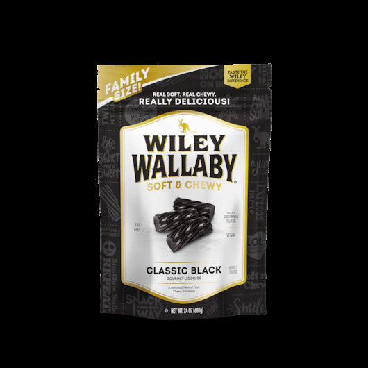 10-PACK OF Black Licorice Wiley Wallaby, 10 - 24 Oz
