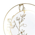 120-PACK OF Plate Set White Gold Floral