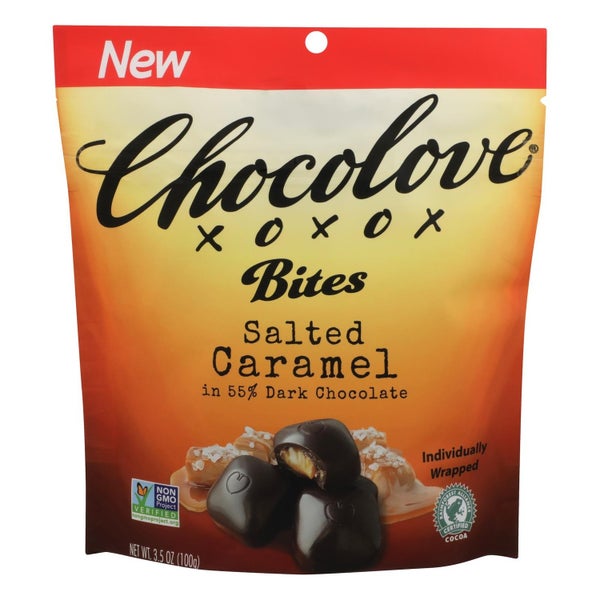 8-PACK OF CANDY CARAMEL PEACHES BITES SALTED CARAMEL