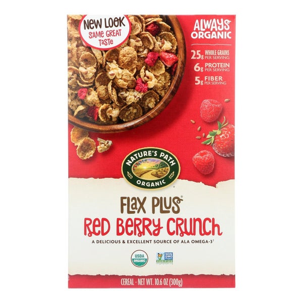 12-PACK OF CEREAL ORGANIC FLAX PLUS RED BERRY CRUNCH