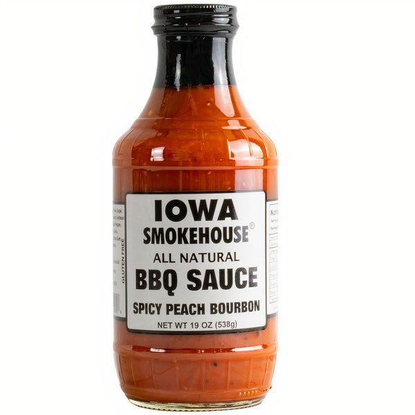12-PACK OF Sauce Spicy Peach Bourbon, Iowa Smokehouse
