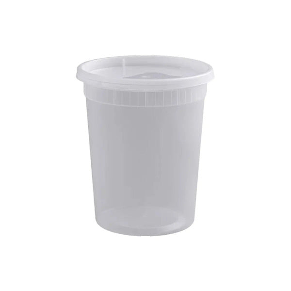 240-PACK OF Tripack Deli Pro 32 oz. Round Microwavable Food Storage Deli Container With Lid Combo Pack