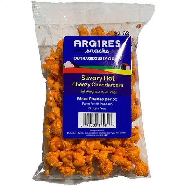 15-PACK OF Popcorn Cheddarcorn Savory Hot Sm Argires Snacks