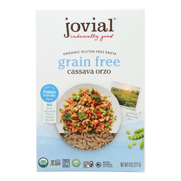 12-PACK OF Pasta Orzo Cassava Organic Jovial 8 oz