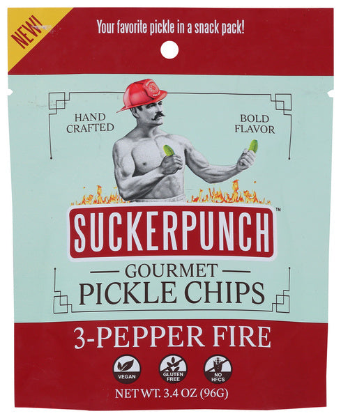 12-PACK OF SNACK CHIP PICKLE CHIPS 3.4 OUNCE - CASE OF 12