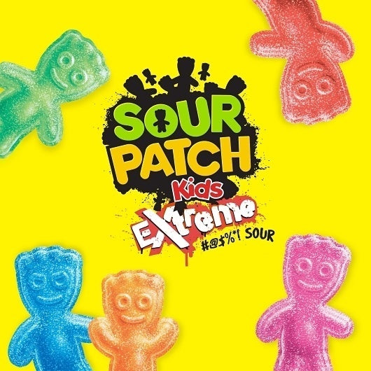 12-PACK OF Extreme Sour Soft Candy Gummy Candy Peg Bag Sour Patch Kids Candy, 12 - 7.2 Oz