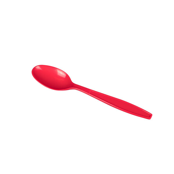 1000-PACK OF Teaspoon Plastic Karat 1,000 ct PP Plastic Extra Heavy Weight Tea Spoons, Red