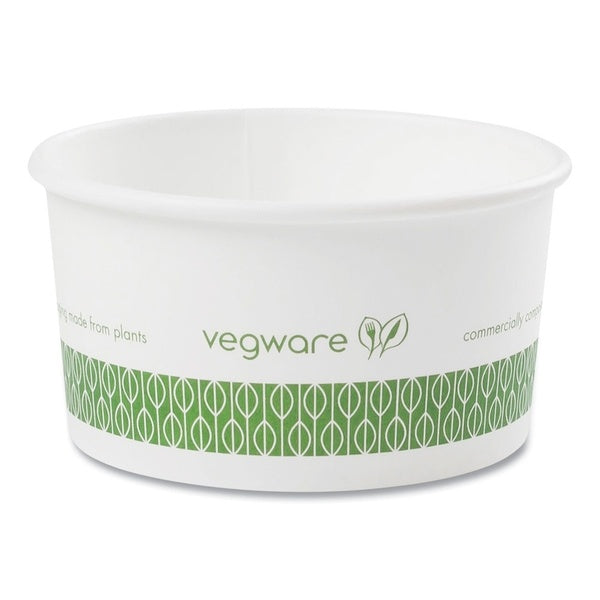 1000-PACK OF Container Cmpstbl Vegware Compostable Paper Soup Containers - 6 oz Leakproof and Eco-Friendly (1000 Count)