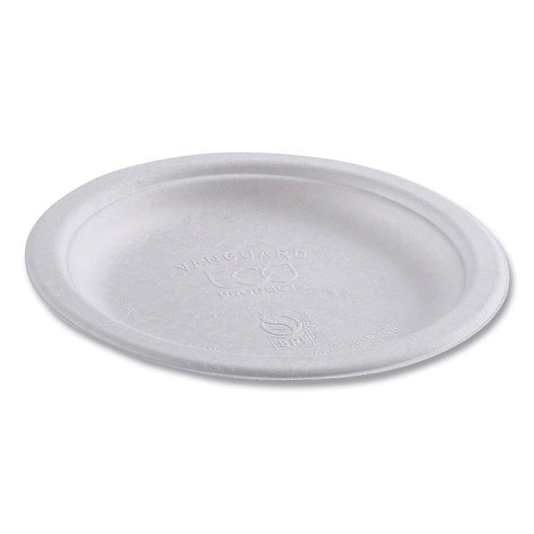 1000-PACK OF Plate Eco-Products Vanguard 6-Inch Sugarcane Plates - Compostable and Renewable - 1000 Count - Perfect for Hot and Cold Foods