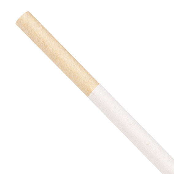 2000-PACK OF Straw Wrapped Karat Earth 7.75" Giant Paper Straw Paper Wrapped, Kraft - 2,000 pcs