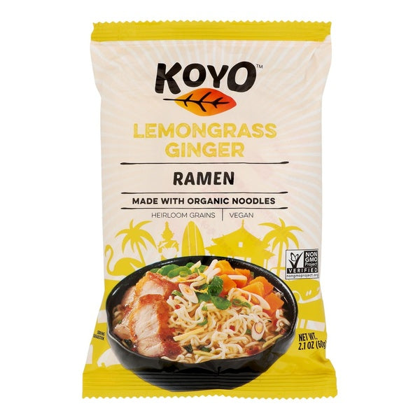 12-PACK OF Noodle Ramen Lemongrass Ginger Koyo 2.1 oz