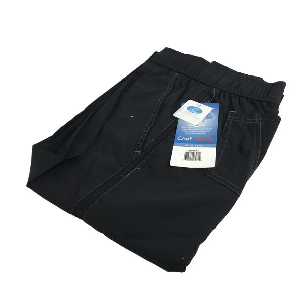 LARGE-PACK OF PANT CHEF BLK COOL VENT BAGGY