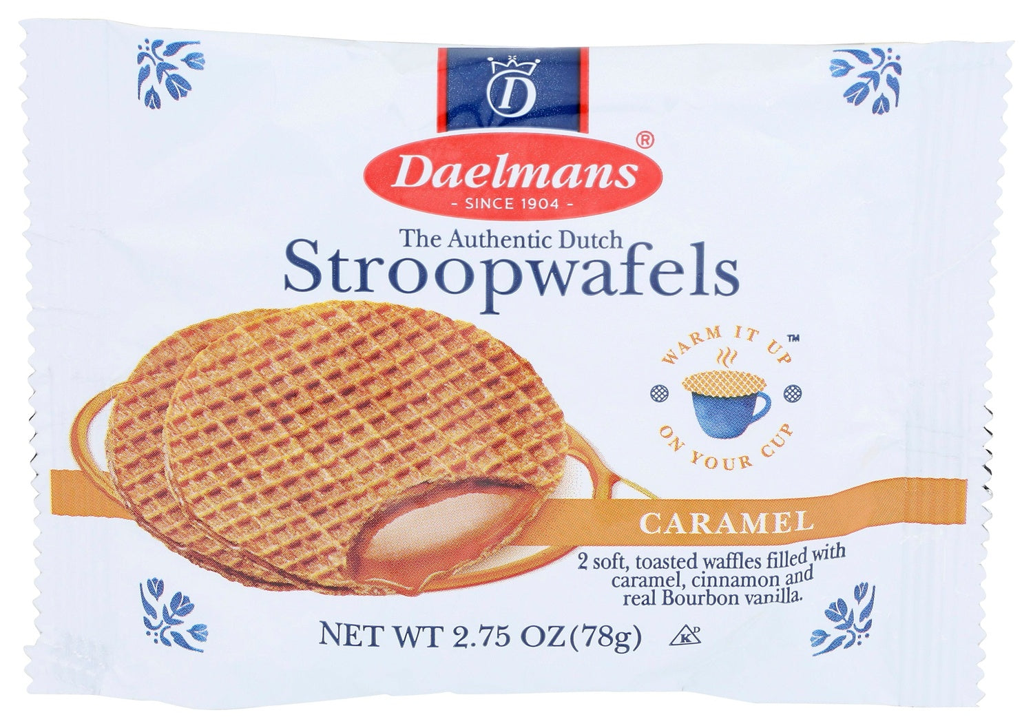 12-PACK OF WAFFLE DUTCH STROOPWAFELS, CARAMEL DUO