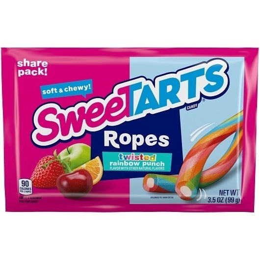 48-PACK OF Rainbow Twists Share Pack Sweetarts Candy, 4 - 12 - 3.5 Oz
