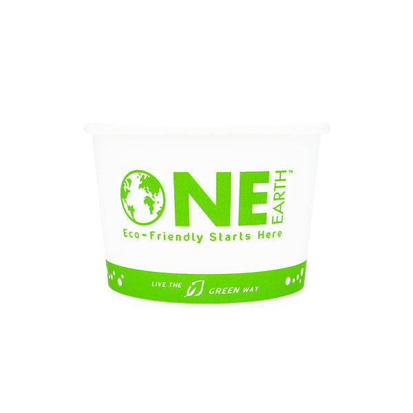1000-PACK OF Container Paper Karat Earth 8oz Eco-Friendly Paper Food Containers (90.8mm), Generic Print - 1,000 pcs