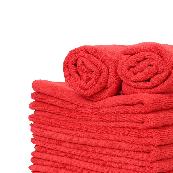 12 CT-PACK OF TOWEL HAND MICRFBR RED
