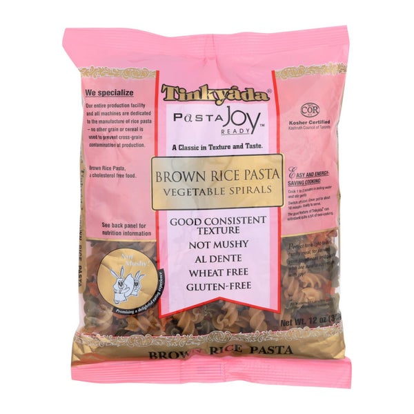 12-PACK OF Pasta Spiral Vegetable Brown Rice Tinkyada 12 oz