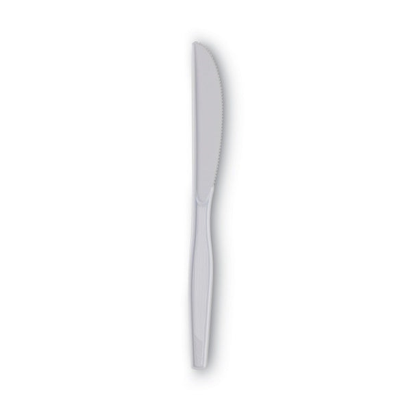 1000-PACK OF Cutlery Plastic Dixie KM217 Heavy Medium Weight Plastic Knives - Durable White Cutlery for Catering (1000 Count Carton)