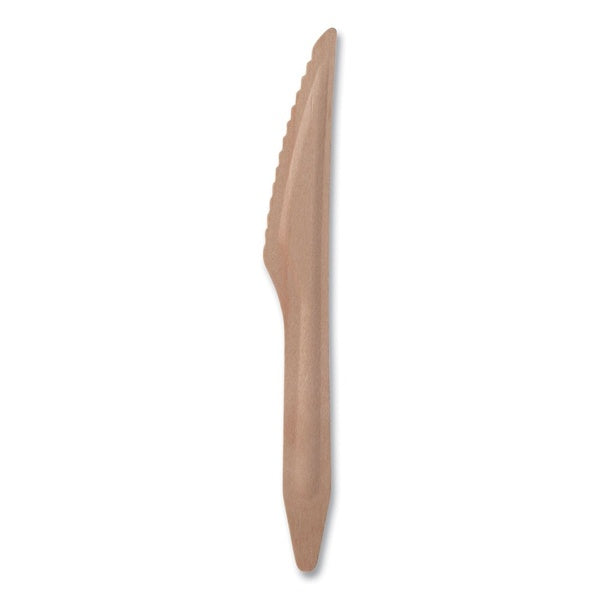 500-PACK OF Cutlery Plastic Eco-Products EP-S211-W Natural Wood Cutlery Knife - 500 Count for Hot and Cold Applications