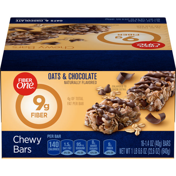 128-PACK OF SNACK BAR FBR ONE OATS & CHC