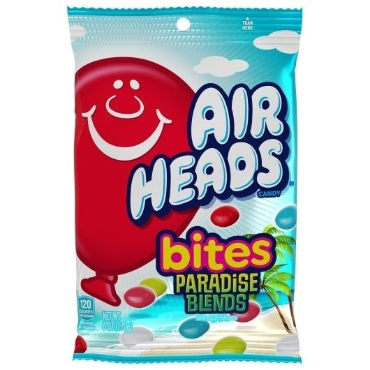 12-PACK OF Paradise Blend Bites Peg Bag Airheads Candy, 12 - 6 Oz