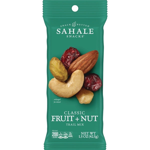 18-PACK OF Cashew Whole Sahale Snacks Classic Trail Mix - 1.5 oz Bag (18 Count) - Nutritious Fruit and Nut Blend for Healthy Snacking