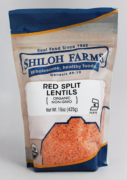 6-PACK OF Bean Lentil Red Split Organic 6 x 15 Oz